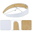 EAONE 16Pc White Satin Headbands for Women Wide Head bands Fashion Hard Headbands No Slip Headbands for Girls DIY Headbands 1.2 Inch EAONE