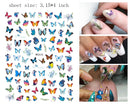10 Sheets Butterfly Nail Stickers, Self-Adhesive Beautiful Butterfly Nail Art Sticker Decals Manicure Nail Tip Decoration Conpru