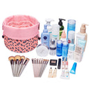 Barrel Makeup Bag Travel Drawstring Cosmetic Bag Large Toiletry Organizer Waterproof for Women and Girls (Large, Leopard) Narwey