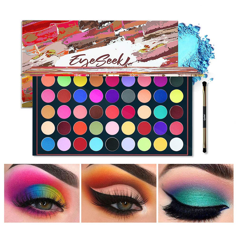 EYESEEK Matte Eyeshadow Palette 45 Shades Colorful Eyeshadow Pallet High Pigmented No Shimmer All Matte Smooth Powder Eye shadow Blendable Long Lasting Waterproof Makeup Palette