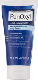 PanOxyl Antimicrobial Acne Creamy Wash, 4% Benzoyl Peroxide, 6 Ounce PanOxyl