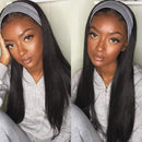 UNice Straight Headband Human Hair Wig Glueless None Lace Front Wig Brizilian Virgin Hair Machine Made Wear and Go Wig for Black Women 150% Density 22inch UNICE Store