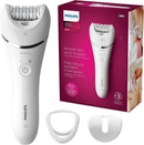 Philips Epilator Series 8000 - Cordless Wet and Dry Electric Epilator, Hair Removal for Legs and Body, with ProGuide, 3 Accessories, 60 min. Runtime, Model BRE708/00 Infinity Warehouse