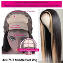 Beauty Forever Highlight Blonde TL27 Color Silk Base Fake Scalp Lace Part Wig, Straight Human Hair Wig Pre Plucked With Baby Hair Middle Part 150% Density For Black Women Beauty Forever Store