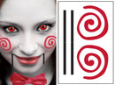 Saw Clown Style Kit Temporary Tattoos | Skin Safe | MADE IN THE USA Fashiontats