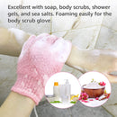 Evridwear Exfoliating Gloves for Bath, Shower Deep Cleaning Acne and Dead Skin Removal, Woman Girl Light Moderate or Heavy Level, 1 Pair (Pink) Evridwear