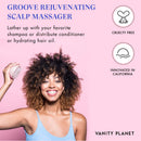 Vanity Planet Scalp Massaging Shampoo Brush - Groove Blush Pink - Handheld Vibrating Massager - Water-Resistant Shower Tool Cleanses and Soothes the Scalp to Promote Hair Growth Vanity Planet