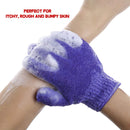 EXCLAIM BEAUTY Exfoliating Gloves Body Scrubber Gloves For Shower, Spa, Massage Shower Gloves Dual Texture Bath Gloves | Dead Skin Remover With Adjustable Straps Exclaim Beauty