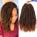 6 Packs Bomb Twist Crochet Hair 14 Inch Spring Twist Crochet Braids Pre-looped Mini Passion Twist Braiding Hair Senegalese Spring Twist Nubian Twist Kinky Curly Synthetic Hair Extensions (T30