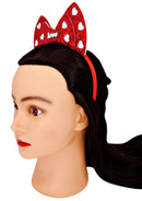 Valentine's Day Heart Headband Red Glitter Bow with White Hearts and Love Hair Piece, One Size Fits Most Needzo