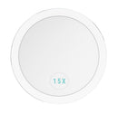 15X Magnifying Mirror – Use for Makeup Application - Tweezing – and Blackhead/Blemish Removal – 6 Inch Round Mirror with Three Suction Cups for Easy Mounting Essential Skin Solutions