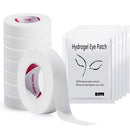 8 Rolls Eyelash Tape, JASSINS Adhesive Fabric Eyelash Tapes, Adhesive Breathable Micropore Fabric Tape for Eyelash Extension Supply,9 m/10 yard Each Roll (8 rolls of white + 5 eye stickers) JASSINS
