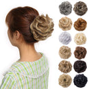 Messy Bun Hair Piece Scrunchy Updo Hair Pieces for Women Fluffy Wavy Hair Bun Scrunchies Donut Hairpiece Synthetic Chignons With Elastic Rubber Band Dark Brown to Ash Blonde-Thicker 2 pcs Benehair