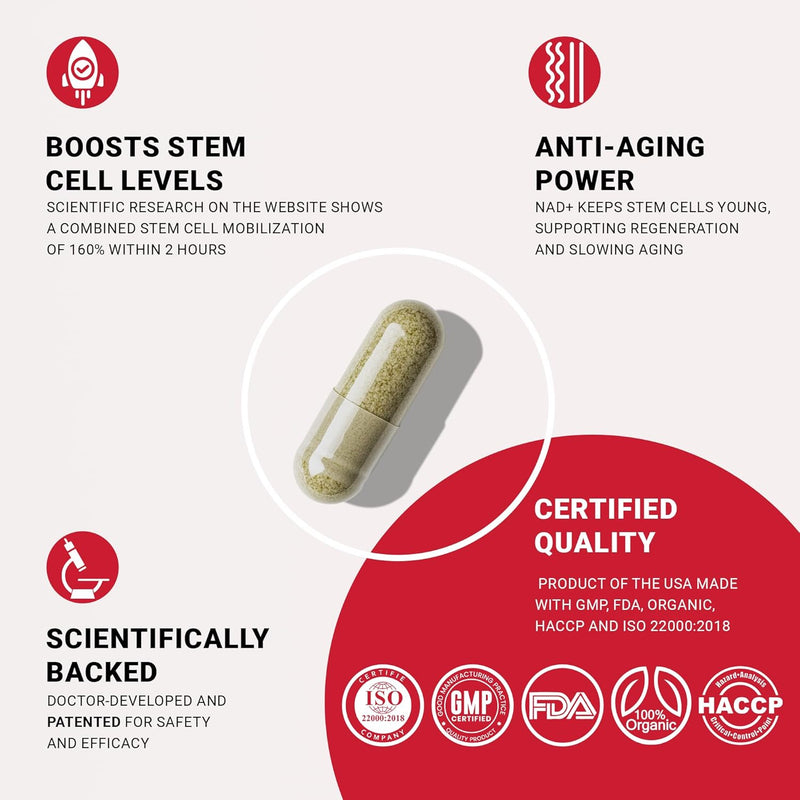 NAD Burn NAD Supplement Nicotinamide Adenine Wellness Formula, Help Restore NAD Levels, Support Metabolism Cellular Energy, NAD Supplement for Men & Women Non-GMO Gluten-Free 60 Capsules Infinity Warehouse