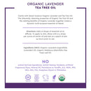 Desert Essence Essential Oil - Lavender Tea Tree Oil - 0.6 Fl Ounce - Relaxing Aromatherapy - Soothes and Calms Skin - Freshens Laundry - House Cleanser - Relaxing - Vegan - USDA Certified Desert Essence