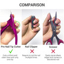 MelodySusie 2 in 1 Nail Dust Collector with Nail Drill, 100 pcs Professional Sanding Bands, Acrylic Nail Clipper Purple MelodySusie