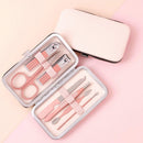 Manicure Set Nail Clippers Pedicure Kit -7 Pcs Stainless Steel Manicure Kit, Professional Grooming Kits, Nail Care Tools with Luxurious Travel Case, Gifts for Women Men (Rose Gold) Jwxstore