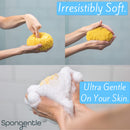 Spongentle Deep Cleansing Body Loofah Sponge, Natural Colors, for Bath and Shower, Multiple Textures for Gentle and Deep Exfoliation, Generous and Rich Lather, (Pack of 3) Sunlite Sports