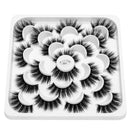 DYSILK 10 Pairs 6D Mink Eyelashes Faux Fluffy Wispy Long Dramatic False Eyelashes Thick Volume Fake Eyelashes Natural Soft Extension Eyelashes Makeup Handmade Pack Lashes No Glue |01-18mm DYSILK
