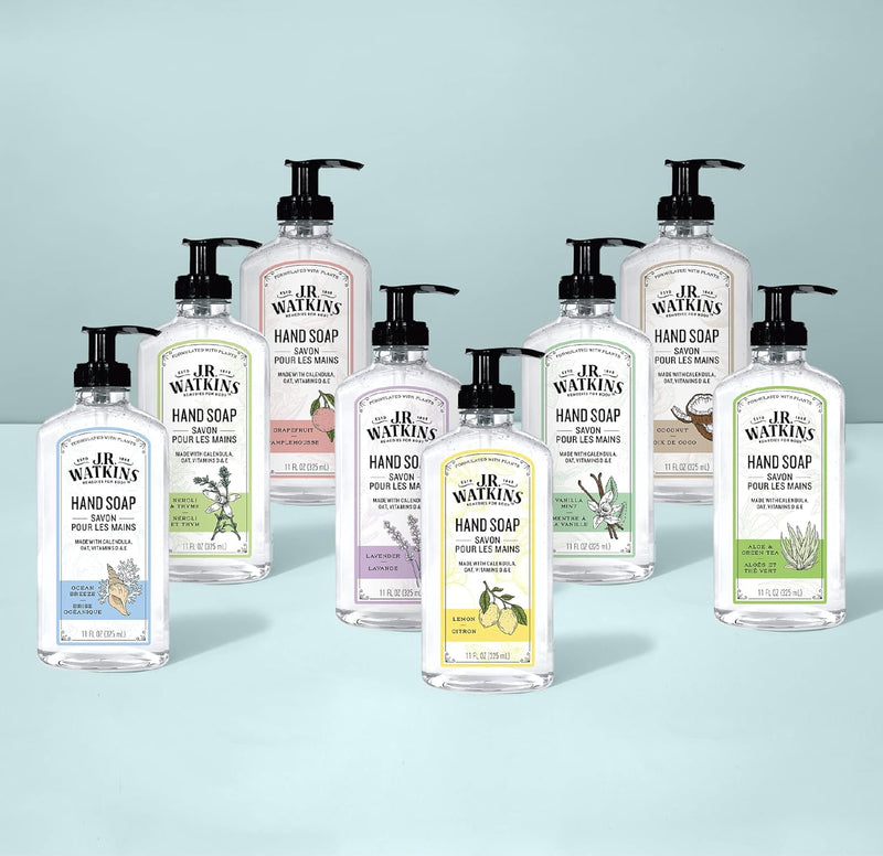 J.R. Watkins Gel Hand Soap For Bathroom or Kitchen, Scented, Cruelty Free, 11 Fl Oz, Lavender, 3 Pack Infinity Warehouse