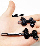 Tara Girls Self Hinge Plastic Bow Hair Barrettes Selection Pack Of 3 (COMBO21) Tara