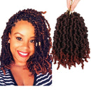 8 Inch 3 Packs Pre-twisted Spring Twist Braids Crochet Hair Short Curly Braids Pretwisted Passion Twists Bomb Twist Bob Pre-looped Synthetic Hair Extensions (T350