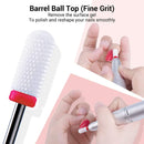 MELODYSUSIE Ceramic Nail Drill Bits Set, 3/32'' (2.35mm) Professional Acrylic Nail File Drill Bit for Manicure Pedicure Cuticle Gel Nail Polishing 5Pcs MelodySusie