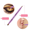 2 Pieces Retractable Eyebrow Lip Brush Soft Eyelash Makeup Brush Set With Cap Concealer Eyeliner Travel Cosmetic Brushes Queen Scepter