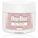 OneDor Nail Dip Dipping Powder – Acrylic Color Pigment Powders Pro Collection System, 1 Oz. (10 - Rose Gold Glitter) Onedor