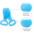QGZ 2Pcs Long Silicone Back Scrubber for Shower, Back Cleaner, Silicone Shower Scrubber, Body Bath Brush, Exfoliating Loofah Brushes for Men and Women, Silicone Bath Scrubber, Double Sided QGZ