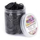 1 1/2” Inches Large Elastics Rubber Bands for Black Hair Ties Braiding Ponytail Holders Plastic Rubberbands for Women Girls Black Hair Crafts Office Supplier Money No Damage for 400pcs (L) by HOYOLS HOYOLS Store