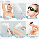 At-Home IPL Hair Removal for Women and Men Permanent Hair Removal 500,000 Flashes Painless Hair Remover on Armpits Back Legs Arms Face Bikini Line XSOUL