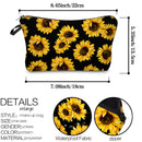 Cosmetic Bag MRSP Makeup bags for women,Small makeup pouch Travel bags for toiletries waterproof sunflower (51728) MRSP
