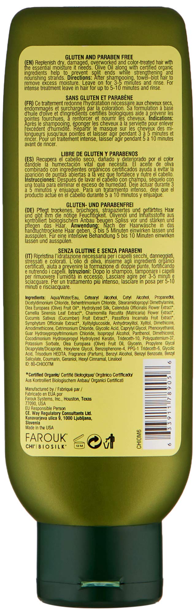 CHI Naturals with Olive Oil Treatment Masque, 6oz CHI