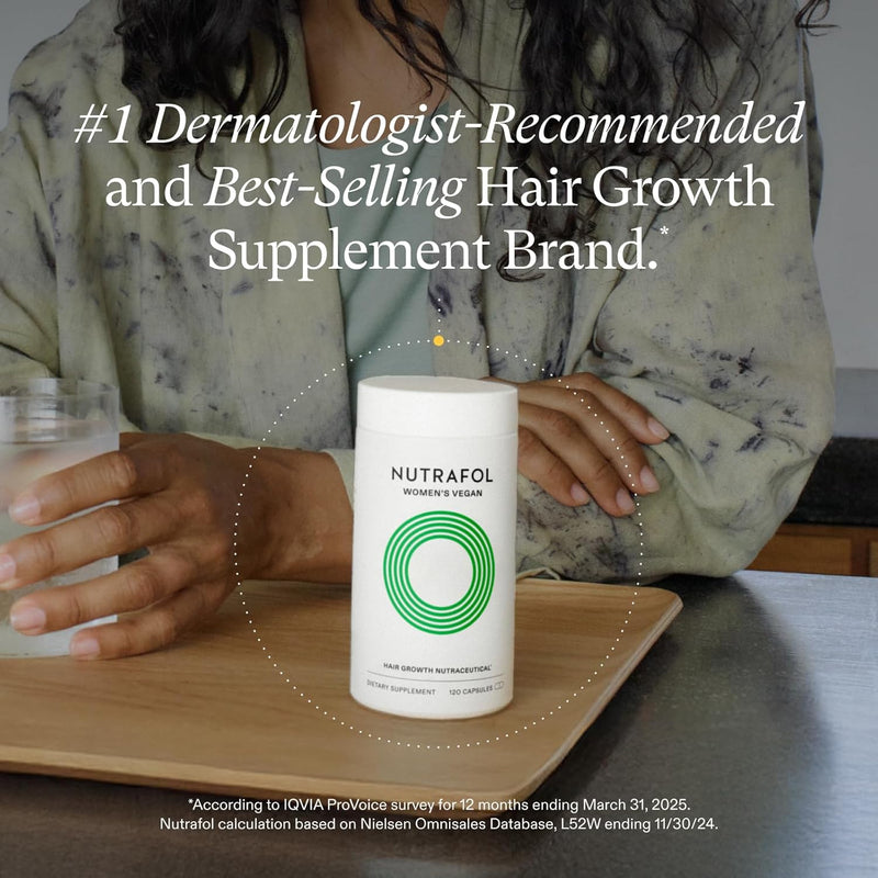 Nutrafol Women's Hair Growth Supplements, For Women 18-44 Years Old, Clinically Tested for Visibly Thicker, Stronger Hair, 100% Vegan Ingredients, Dermatologist Recommended - 1 Month Supply Infinity Warehouse