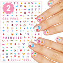 xo, Fetti Kids Nail Stickers - 816 Decals | Birthday Girl Party Favors, DIY Home Activity, Gift, Cute Nail Transfer, Groovy, Princess, Girl Power, Easter Basket xo, Fetti