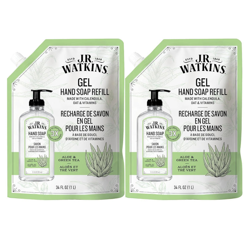 J.R. Watkins Gel Hand Soap For Bathroom or Kitchen, Scented, Cruelty Free, 11 Fl Oz, Neroli & Thyme, 3 Pack Infinity Warehouse