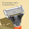 Harry's Razors for Men - Shaving Razors for Men includes a Mens Razor, 3 Razor Blade Refills, Travel Blade Cover, and 4 Oz Shave Gel (Bright Orange) Harry's