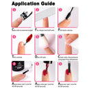 Beetles Gel Nail Polish Kit- 2 Pcs 15ml Black White Colors Gel Polish Set Soak Off LED Nail Gel Polish Nail Art Manicure Salon DIY at Home Design Decorations beetles Gel Polish