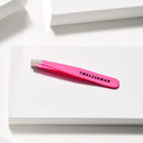 Tweezerman Stainless Steel Mini Slant Tweezer, Neon Pink, 1 Count Tweezerman