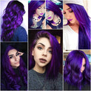 TOFAFA 22 inch Colored Hair Extensions Straight Hairpiece, Multi-colors Party Highlights Clip in Synthetic Hair Extensions for Kids Girls(10pcs Purple) TOFAFA Store