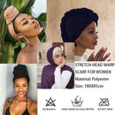 4 Pieces Stretch Head Wrap Hair Scarf Headband Jersey Turban Knit Headwraps Urban Hair Wrap Solid Color Ultra Soft Extra Long Breathable Tie for Women YMHPRIDE Store