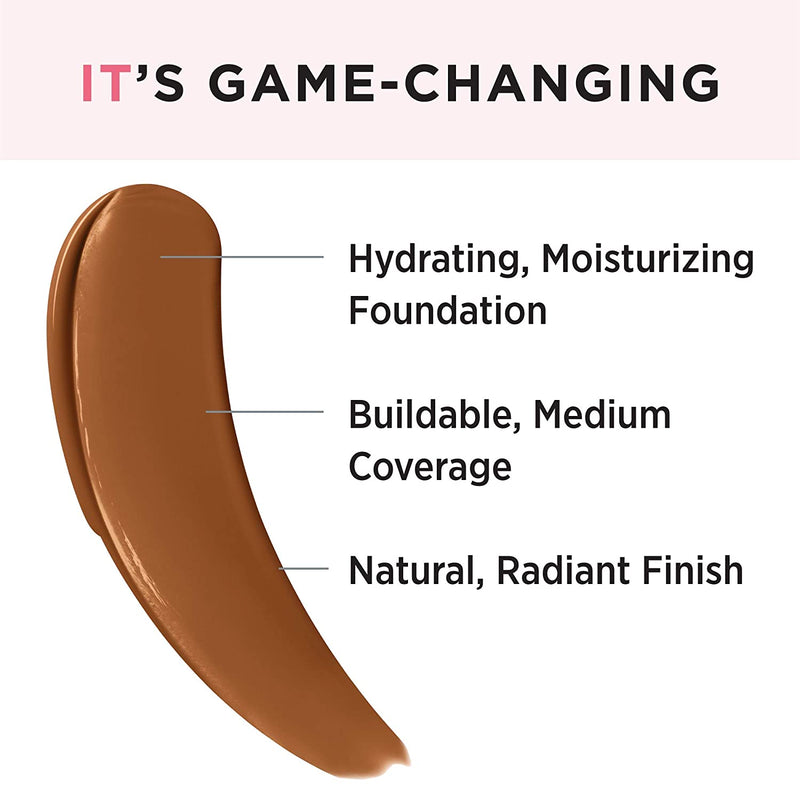 IT Cosmetics Your Skin But Better Foundation + Skincare, Rich Warm 52 - Hydrating Coverage - Minimizes Pores & Imperfections, Natural Radiant Finish - With Hyaluronic Acid - 1.0 fl oz It Cosmetics Store