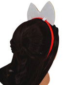 Valentine's Day Heart Headband Red Glitter Bow with White Hearts and Love Hair Piece, One Size Fits Most Needzo
