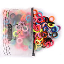 SYGY 200PCS Baby Hair Ties for Girls, Cotton Toddler Hair Ties, Small Hair Ties Seamless Hair Bands, Elastic Cute Hair Accessories, Multicolor Ponytail Holder for Infants Kids SYGY