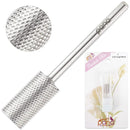 PANA Professional 3/32" Shank Size - Flat Top Large Barrel Silver Carbide Bit Fine Girt - Nail Drill Bit for Dremel Machine PANA