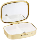 Naniwa Leather Tochigi Leather Metal case Jewelry Box (Square), khaki, One size Naniwa Leather