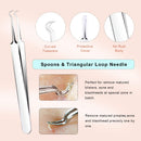 7PCS Blackhead Remover, Blackheads Extraction Removal Tool, Blemish Acne Pimple Extractor, Stainless Steel Removing Kit, Nose Face Clean Tools by OMDEAL OMDEAL