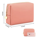 Gonex Small Makeup Bag for Purse, Water-Resistant PU Vegan Leather Travel Cosmetic Pouch with Christmas Gift Box, Portable Toiletry Bag for Women Girls Daily Storage Organizer Pink Gonex