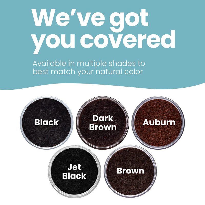 Hair Illusion Dark Brown Real Hair Fibers for Thinning Hair - 100% Natural Texture, Non Synthetic Hair Fibers - Bald Spot Cover Up for Women & Men - 18 Gram